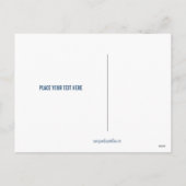 MERRY & BRIGHT BLUE CHEVRON VAKANTIE KAART (Achterkant)