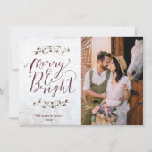 Merry Bright Boerderij Paar Foto Kerstmis Feestdagenkaart (Voorkant)