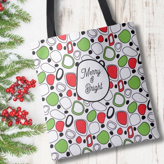 Merry & Bright Boodschappentas – Gepersonaliseerde Tote Bag
