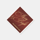 Merry & Bright Buffalo Plaid Familie Kerstfeest Servet (Hoek)