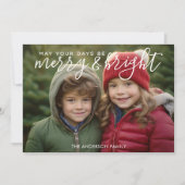 Merry & Bright Calligrafie - Volledige horizontale Feestdagenkaart (Voorkant)