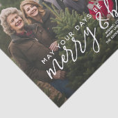 Merry & Bright Calligrafie - Volledige horizontale Tissuepapier (Detail)