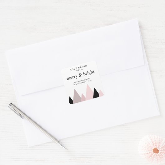 Merry & Bright Candle Label | feestdag (Envelop)