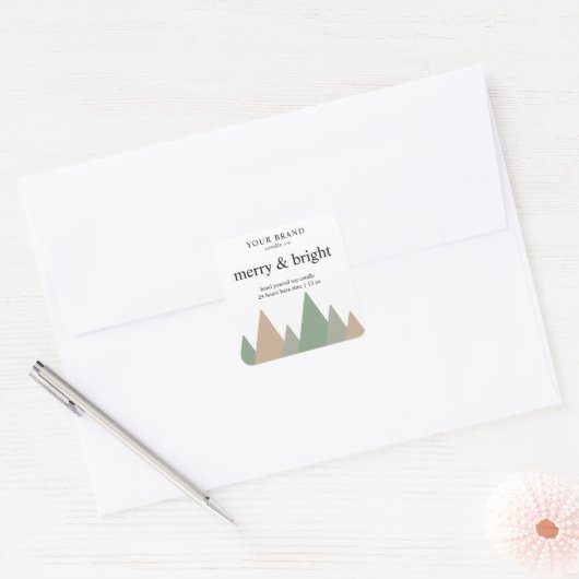 Merry & Bright Candle Label | feestdag (Envelop)