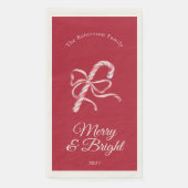Merry & Bright Candy Cane Christmas Servet (Voorkant)