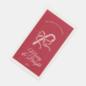 Merry & Bright Candy Cane Christmas Servet (Hoek)