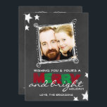 MERRY & BRIGHT CHALKBOARD CHRISTMAS KAART<br><div class="desc">MERRY & BRIGHT CHALKBOARD CHRISTMAS KAART ********************************************************. Volg deze eenvoudige stappen om uw uitnodiging aan te passen: 1. Klik rechts in het product op de button Aanpassen om te zien hoe je gegevens er op dit object uitzien. Als u de doopvonten, de doopvontkleuren, en de achtergrondkleuren verder zou willen aanpassen...</div>