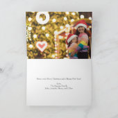 Merry Bright Cheerful Christmas Lights Kinder foto Feestdagen Kaart (Binnen)