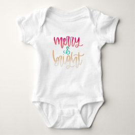 Merry & Bright Christmas Baby Bodysuit