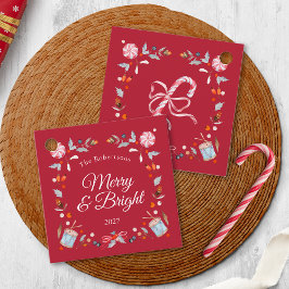 Merry & Bright Christmas Bedankjes Labels
