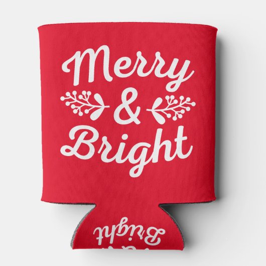 Merry & Bright Christmas Blikjeskoeler (Achterkant)