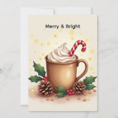 Merry & Bright Christmas Coffee Kaart (Voorkant)