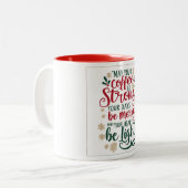 Merry & Bright Christmas Coffee Mok Design (Voorkant links)
