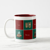 Merry & Bright Christmas Coffee Mug Tweekleurige Koffiemok (Links)