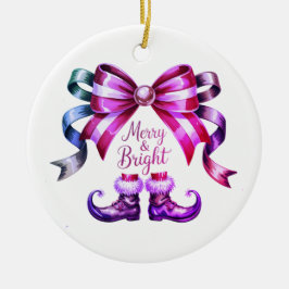 Merry & Bright Christmas Festive Ornament