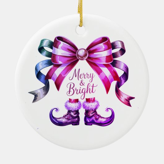 Merry & Bright Christmas Festive Ornament (Achterkant)