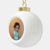 Merry Bright Christmas Foto Baby Kind Familie Scha Keramische Bal Ornament (Rechts)