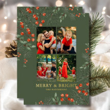 Merry & Bright Christmas Fotocollage Bloemen