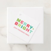 Merry + Bright Christmas Gift Label (In situ)