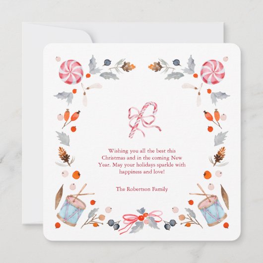 Merry & Bright Christmas Greeting Card (Achterkant)