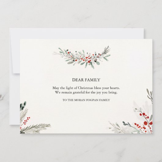 Merry & Bright Christmas Greeting Card Kaart (Achterkant)