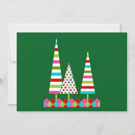 Merry & Bright Christmas Holiday Invitation Kaart (Achterkant)