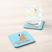 Merry Bright Christmas Lights Dog Coaster Set Bier Onderzetter (Rechterzijde)