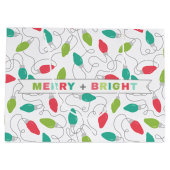 Merry + Bright Christmas Lights Gift Bag Groot Cadeauzakje (Achterkant)