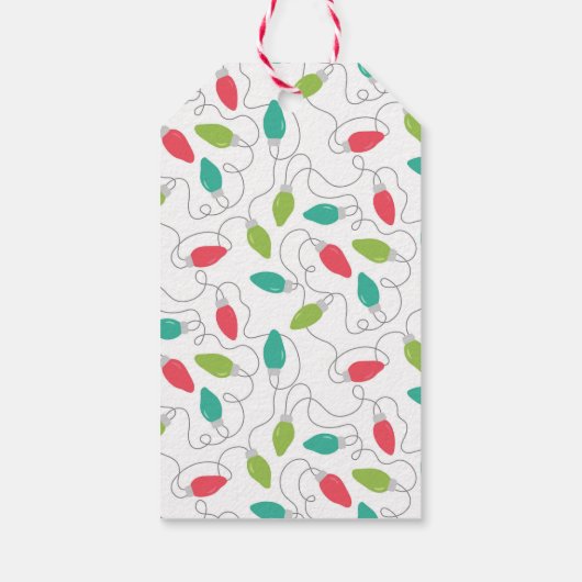Merry & Bright Christmas Lights Gift Label Cadeaulabel (Achterkant)