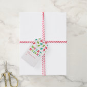 Merry & Bright Christmas Lights Gift Label Cadeaulabel (Met Touw)
