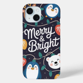 Merry & Bright Christmas Lights iPhone / iPad-hoes iPhone 15 Case