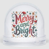 Merry & Bright & Christmas Notenkraker Sneeuwbol (Achterkant)