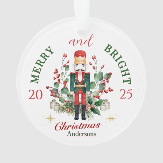 Merry & Bright Christmas Nutcracker Solder Ornament (achterkant)