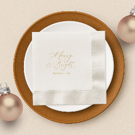 Merry & Bright Christmas Paper Napkins Servet