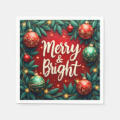 Merry & Bright Christmas  Servet (Voorkant)
