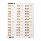 Merry & Bright Christmas Stripes Holiday Label (Full Sheet)