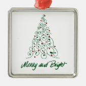 Merry & Bright Christmas Tree Ornament (Voorkant)