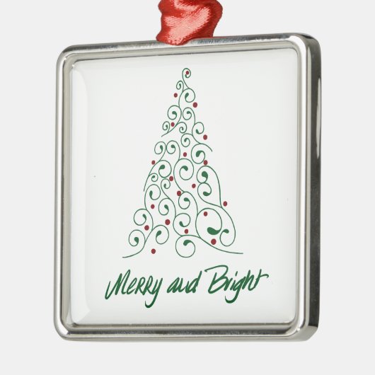 Merry & Bright Christmas Tree Ornament (Links)