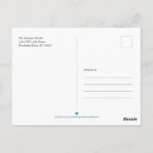 Merry & Bright Christmas Typografie Foto Briefkaar Briefkaart (Achterkant)