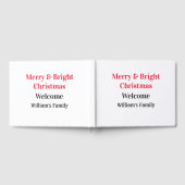 Merry Bright Christmas voeg familienaam welkomstvr Gastenboek (Volledig)