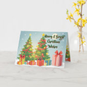 Merry & Bright Christmas Wishes Kaart (Gele Bloem)