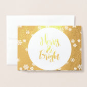 Merry & Bright Classic Snowflakes Fotothema Folie Kaarten (Voorkant met envelop)