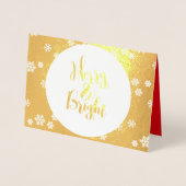 Merry & Bright Classic Snowflakes Fotothema Folie Kaarten (Voorkant)