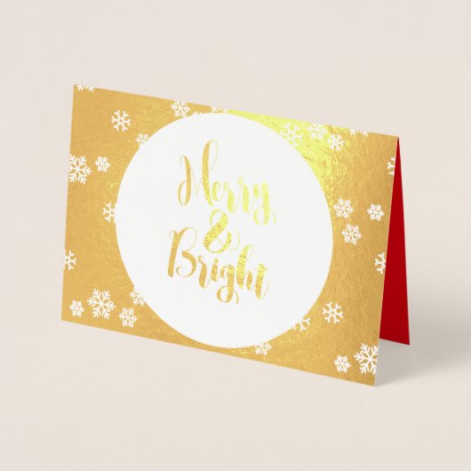 Merry & Bright Classic Snowflakes Fotothema Folie Kaarten (Voorkant)