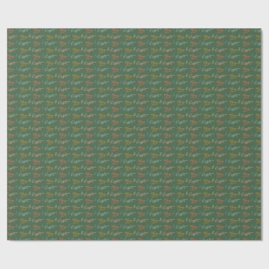 Merry & Bright | Colorful Cadeaupapier (Vlak)