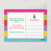 Merry & Bright Colorful Christus Moving Announceme Briefkaart (Achterkant)