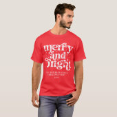 Merry & Bright Custom Family Holiday Get-Together T-shirt (Voorkant volledig)