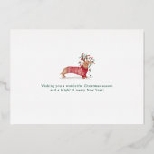 Merry & Bright | Dachshund Dog-kerstkeuken Folie Feestdagenkaart (Achterkant)