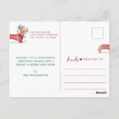 Merry & Bright | Dachshund-kerstbeker foto Briefkaart (Achterkant)