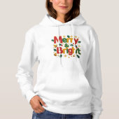Merry & Bright Dames Pullover Hoodie (Voorkant)